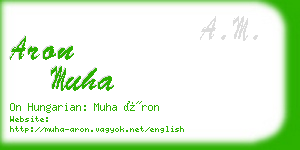 aron muha business card